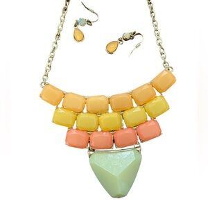 Triangle Bib Statement Necklace